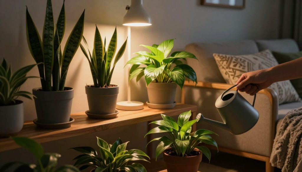 low light indoor plants care